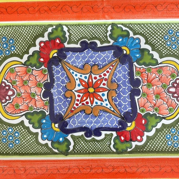 HERNANDEZ Puebla Plate Mexico Talavera Signed Pottery Platter - Picture 2 of 9